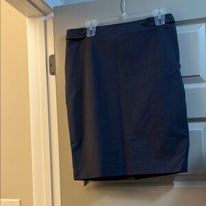 LOFT Blue Pencil Skirt Knee-Length Workwear